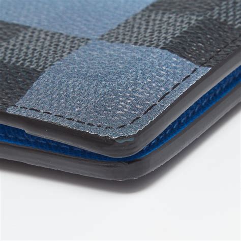 louis vuitton card holder damier graphite grey blue|Double Card Holder .